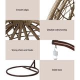 darrahopens Home & Garden > Hammocks Gardeon Outdoor Hanging Swing Chair - Brown