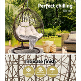 darrahopens Home & Garden > Hammocks Gardeon Outdoor Hanging Swing Chair - Brown