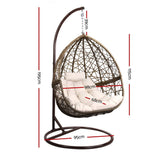darrahopens Home & Garden > Hammocks Gardeon Outdoor Hanging Swing Chair - Brown