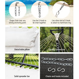 darrahopens Home & Garden > Hammocks Gardeon Swing Double Hammock Bed Cream