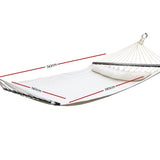 darrahopens Home & Garden > Hammocks Gardeon Swing Double Hammock Bed Cream