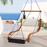 Darrahopens Home & Garden > Hammocks Gardeon Wooden Hammock Chair Hanging Chair Indoor Outdoor Garden Patio Furniture