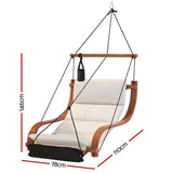Darrahopens Home & Garden > Hammocks Gardeon Wooden Hammock Chair Hanging Chair Indoor Outdoor Garden Patio Furniture