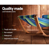 darrahopens Home & Garden > Hammocks Keezi Kids Timber Hammock Bed Swing - Blue