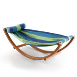 darrahopens Home & Garden > Hammocks Keezi Kids Timber Hammock Bed Swing - Blue