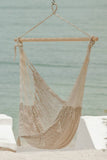 darrahopens Home & Garden > Hammocks Mayan Legacy Extra Large Outdoor Cotton Mexican Hammock Chair in Cream Colour