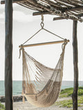 darrahopens Home & Garden > Hammocks Mayan Legacy Extra Large Outdoor Cotton Mexican Hammock Chair in Cream Colour