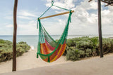 darrahopens Home & Garden > Hammocks Mayan Legacy Extra Large Outdoor Cotton Mexican Hammock Chair in Radiante Colour