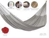 darrahopens Home & Garden > Hammocks Mayan Legacy Jumbo Size Outdoor Cotton Mexican Hammock in Dream Sands Colour