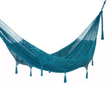 Darrahopens Home & Garden > Hammocks Mayan Legacy King Size Deluxe Outdoor Cotton Mexican Hammock in Bondi Colour
