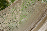 darrahopens Home & Garden > Hammocks Mayan Legacy King Size Deluxe Outdoor Cotton Mexican Hammock in Cream Colour