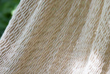 darrahopens Home & Garden > Hammocks Mayan Legacy King Size Deluxe Outdoor Cotton Mexican Hammock in Cream Colour