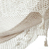 darrahopens Home & Garden > Hammocks Mayan Legacy King Size Deluxe Outdoor Cotton Mexican Hammock in Cream Colour