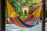 darrahopens Home & Garden > Hammocks Mayan Legacy King Size Outdoor Cotton Mexican Hammock in Alegra Colour