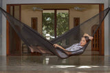 Darrahopens Home & Garden > Hammocks Mayan Legacy King Size Outdoor Cotton Mexican Hammock in Black Colour