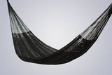 Darrahopens Home & Garden > Hammocks Mayan Legacy King Size Outdoor Cotton Mexican Hammock in Black Colour