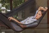 Darrahopens Home & Garden > Hammocks Mayan Legacy King Size Outdoor Cotton Mexican Hammock in Black Colour