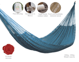 Darrahopens Home & Garden > Hammocks Mayan Legacy King Size Outdoor Cotton Mexican Hammock in Bondi  Colour