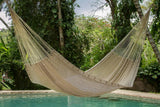 darrahopens Home & Garden > Hammocks Mayan Legacy King Size Outdoor Cotton Mexican Hammock in Cream Colour