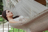 darrahopens Home & Garden > Hammocks Mayan Legacy King Size Outdoor Cotton Mexican Hammock in Dream Sands Colour