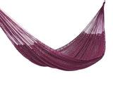 Darrahopens Home & Garden > Hammocks Mayan Legacy King Size Outdoor Cotton Mexican Hammock in Maroon Colour