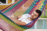 darrahopens Home & Garden > Hammocks Mayan Legacy King Size Outdoor Cotton Mexican Hammock in Mexicana Colour