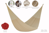 darrahopens Home & Garden > Hammocks Mayan Legacy Queen Size Cotton Mexican Hammock in Cream Colour