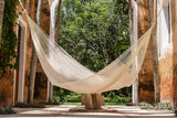 darrahopens Home & Garden > Hammocks Mayan Legacy Queen Size Cotton Mexican Hammock in Cream Colour