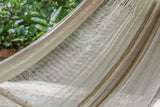 darrahopens Home & Garden > Hammocks Mayan Legacy Queen Size Super Nylon Mexican Hammock in Cream Colour