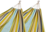 Darrahopens Home & Garden > Hammocks Pack of 2 Corban Aqua Hammocks Multicoloured Stripes 220x140cm