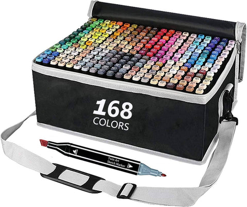 Darrahopens Home & Garden > Hobbies 168 Colours Graffiti Pen Permanent Marker Pens Set for Adults and Children