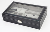darrahopens Home & Garden > Hobbies 6+3 Grid Watch Sunglass Eyeglasses Display Box Case Storage Organizer PU Leather