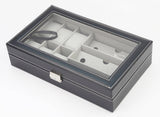 darrahopens Home & Garden > Hobbies 6+3 Grid Watch Sunglass Eyeglasses Display Box Case Storage Organizer PU Leather
