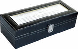 darrahopens Home & Garden > Hobbies 6 Slot Mens Watch Display Case Box Black PU Leather