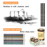 darrahopens Home & Garden > Hobbies 72pcs Professional Drawing Artist Kit Set Pencils and Sketch Charcoal Art Tools