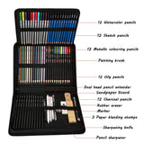 darrahopens Home & Garden > Hobbies 72pcs Professional Drawing Artist Kit Set Pencils and Sketch Charcoal Art Tools