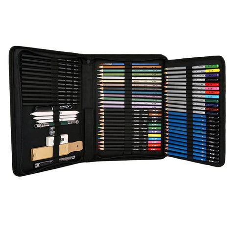 darrahopens Home & Garden > Hobbies 72pcs Professional Drawing Artist Kit Set Pencils and Sketch Charcoal Art Tools