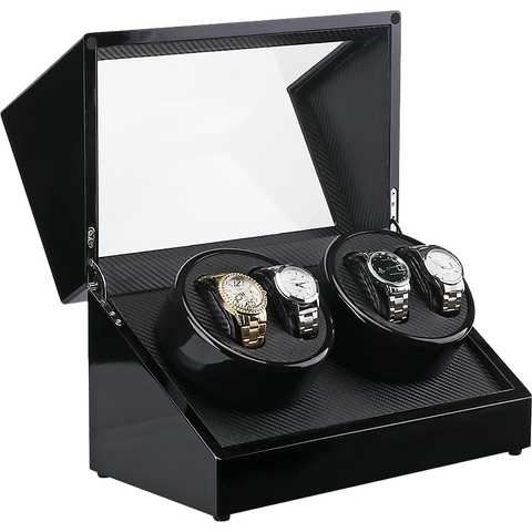 darrahopens Home & Garden > Hobbies Automatic Quad Watch Winder Wood Display Box Case Motor Rotation Storage
