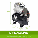 darrahopens Home & Garden > Hobbies Dynamic Power Air Brush Compressor for Air Brush Spray 1/6HP 3L