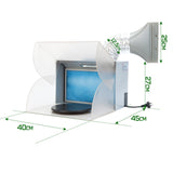 darrahopens Home & Garden > Hobbies Dynamic Power Air Brush Spray Booth Portable Exhaust Fan with LED