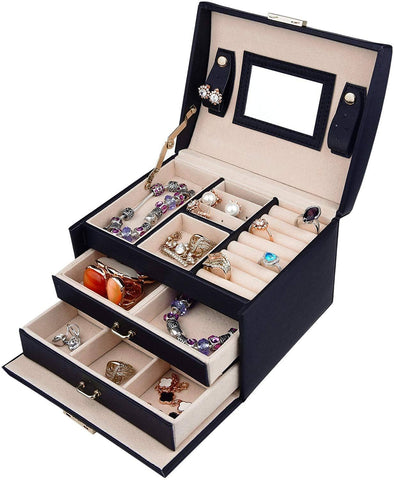 darrahopens Home & Garden > Hobbies Jewellery Storage Box Girls Rings Necklaces Display Organiser Storage Case
