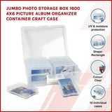darrahopens Home & Garden > Hobbies Jumbo Photo Storage Box 1600 4x6 Picture Album Organizer Container Craft Case