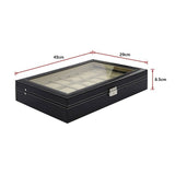 darrahopens Home & Garden > Hobbies Watch Box - 24 Slot Luxury Display Case With Framed Glass Lid