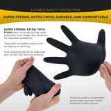 Darrahopens Home & Garden > Home & Garden Others 100x Nitrile Black Industrial Mechanic Tattoo Food Disposable Gloves Large