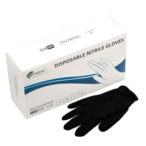 Darrahopens Home & Garden > Home & Garden Others 100x Nitrile Black Industrial Mechanic Tattoo Food Disposable Gloves Large