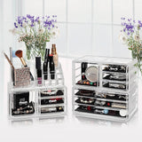 darrahopens Home & Garden > Home & Garden Others 11 Drawers Clear Acrylic Tower Organiser Cosmetic jewellery Luxury Storage Cabinet