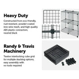 darrahopens Home & Garden > Home & Garden Others 12 Cube Wire Grid Organiser Bookcase Storage Cabinet Wardrobe Closet Black