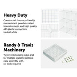 darrahopens Home & Garden > Home & Garden Others 12 Cube Wire Grid Organiser Bookcase Storage Cabinet Wardrobe Closet White