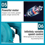 Darrahopens Home & Garden > Home & Garden Others 2-in-1 Cordless Electric Leaf Blower w/ 1 Battery Dust Remove Vacuum Cleaner Home Car