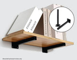 darrahopens Home & Garden > Home & Garden Others 20cm Floating Shelf Brackets Industrial Metal Shelving Supports 4-Pack